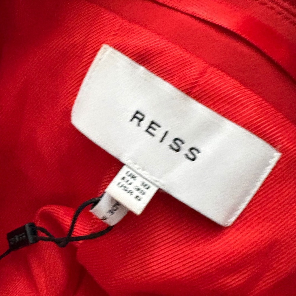 REISS Maia Single Breasted Blazer Red Size 6 - Picture 6 of 12